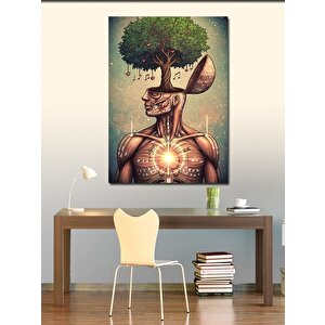 Kanvas Tablo Ağacı Kafasında Taşıyan İnsan 70x100 cm