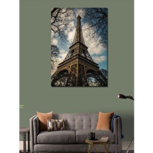 Kanvas Tablo Eiffel Kulesi Ve Ağaçlar 100x140 cm
