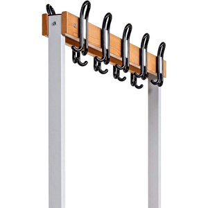 Ayakkabılıklı 4 Ayaklı Çift Taraflı Bank,  Kanca Şeritli Bank, 10 Kanca, 100x85x170 Cm, Spor Bankı
