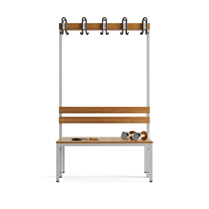 Ayakkabılıklı 4 Ayaklı Çift Taraflı Bank,  Kanca Şeritli Bank, 10 Kanca, 100x85x170 Cm, Spor Bankı