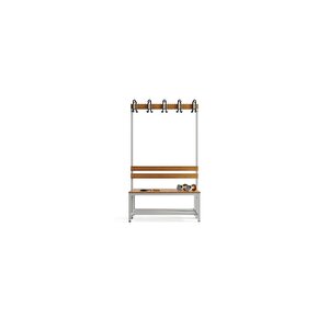 Ayakkabılıklı 4 Ayaklı Çift Taraflı Bank,  Kanca Şeritli Bank, 10 Kanca, 100x85x170 Cm, Spor Bankı