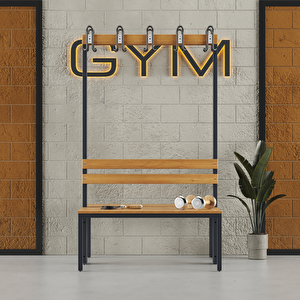 Ayakkabılıksız 4 Ayaklı Çift Taraflı Bank, 10 Kanca, 100x85x170 Cm, Spor Bankı