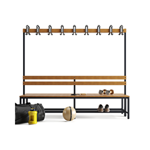 Ayakkabılıklı 6 Ayaklı Çift Taraflı Bank, 18 Kanca, 200x85x170 Cm, Spor Bankı