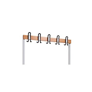 Ayakkabılıklı 4 Ayaklı Tek Taraflı Bank,  Kanca Şeritli Bank, 5 Kanca, 100x43x170 Cm, Spor Bankı