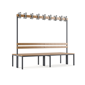 Ayakkabılıksız 6 Ayaklı Çift Taraflı Bank, 18 Kanca, 200x85x170 Cm, Spor Bankı