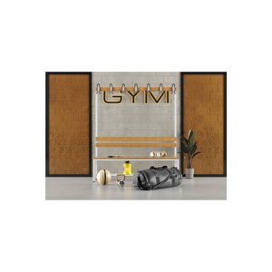 Ayakkabılıksız 4 Ayaklı Tek Taraflı Bank,  Kanca Şeritli Bank, 7 Kanca, 150x43x170 Cm, Spor Bankı