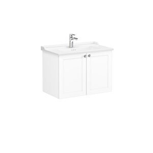 Root Classic 68722 Lavabo Dolabı, Kapaklı, Mat Beyaz, 80 cm