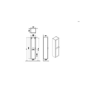 VitrA Root Classic 68510 Boy Dolabı, Mat Beyaz
