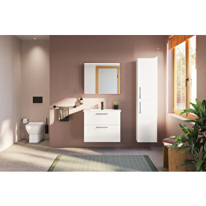 VitrA Root Flat 66225 Boy Dolabı, Parlak Beyaz, 40 cm