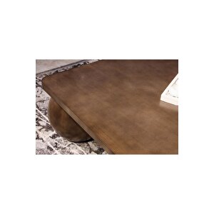 Top Sehpa & Küre Sehpa Kare 30mm Mdf Orta Sehpa - 4'lü Koyu Ceviz
