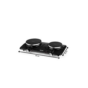 Inova Gobi 2 Li Elektrikli Ocak Çiftli Hotplate 1000w + 1500w