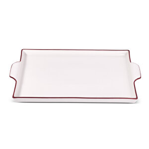 Bird Red 15 Parça Tepsili Oval Kahvaltılık