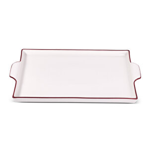 Bird Red 15 Parça Tepsili Dikdörtgen Kahvaltılık