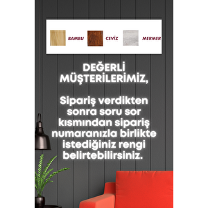 İç Içe Geçen Ahşap Üçlü Dekoratif Çerçeve Duvar Rafı-ev Dekorasyonu- Gri Bambu Ceviz Renkleri