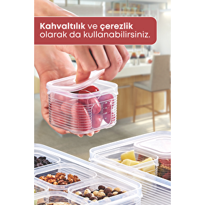 7 Parça Sızdırmaz Hava Almaz Baharatlık Saklama Kabı 3,5 Lt- Baharat Takımı-etiket Hediyeli