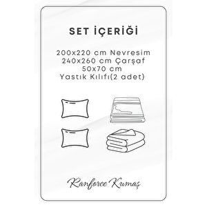 Çift Kişilik Geometrik Desenli Nevresim Takımı %100 Pamuklu- Nevresim- Çarşaf-2 Adet Yastık Kılıfı