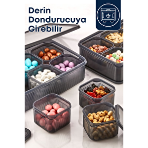 7 Parça Sızdırmaz Buzdolabı Içi Düzenleyici Saklama Kabı- Kahvaltılık Çerezlik Beslenme Kabı 3,5 Lt.