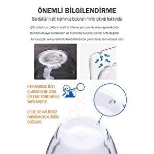 4lü Çift Cidarlı Çiçekli Flower Cup Bardak 350 Ml El Yapımı Borosilikat Kulplu Kahve Sunum Bardağı