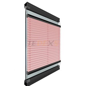 Diamond Seri̇si̇ Pudra Plise Perde Cam Balkon Perdesi Pimapen Perdesi Ofis Perdesi(vidalı Sistem) 40x140 cm