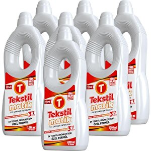 Ev Tekstili 3'ü 1 Arada Sıvı Vegan Çamaşır Deterjanı 7 Adet X 1200 Ml