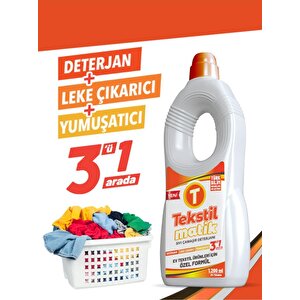 Ev Tekstili 3'ü 1 Arada Sıvı Vegan Çamaşır Deterjanı 7 Adet X 1200 Ml