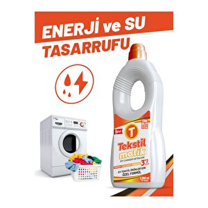 Ev Tekstili 3'ü 1 Arada %100 Yerli Sıvı Çamaşır Deterjanı 6 Adet X 1200 Ml