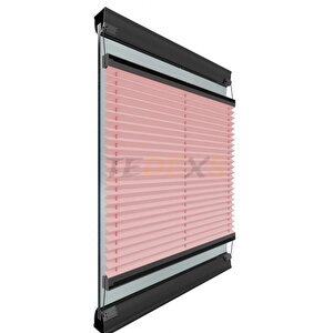 Diamond Seri̇si̇ Pudra Plise Perde Cam Balkon Perdesi Pimapen Perdesi Ofis Perdesi(vidalı Sistem) 90x150 cm