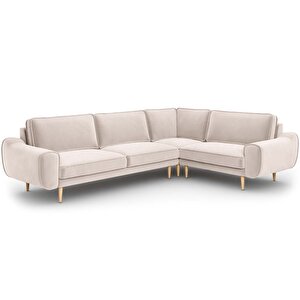 Klem 210 X 290 Köşe Ahşap Ayak - Kadife Ekru