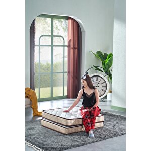Ultra Deluxe Bej 80x180 Katlanır Yatak, Yer Yatağı, Misafir Yatağı, Kamp Yatağı