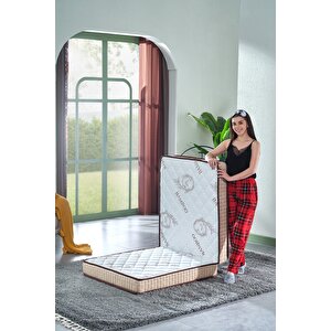 Ultra Deluxe Bej 80x190 Katlanır Yatak, Yer Yatağı, Misafir Yatağı, Kamp Yatağı 80x190 cm