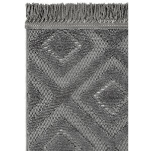 Cool Halı Stone 1089 Antrasit Kaymaz Taban Koridor Halı Kesme Yolluk Mutfak Halı Modern Salon Halısı