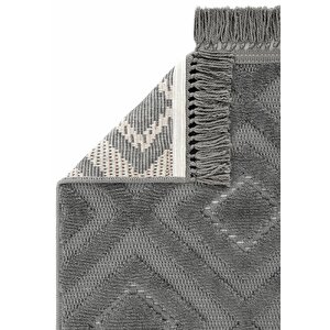 Cool Halı Stone 1089 Antrasit Kaymaz Taban Koridor Halı Kesme Yolluk Mutfak Halı Modern Salon Halısı