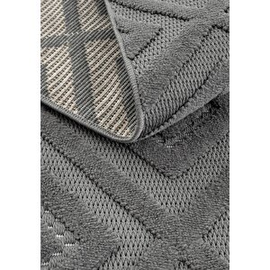 Cool Halı Stone 1089 Antrasit Kaymaz Taban Koridor Halı Kesme Yolluk Mutfak Halı Modern Salon Halısı