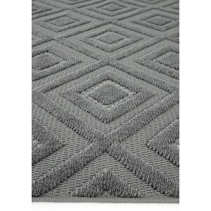 Cool Halı Stone 1089 Antrasit Kaymaz Taban Koridor Halı Kesme Yolluk Mutfak Halı Modern Salon Halısı