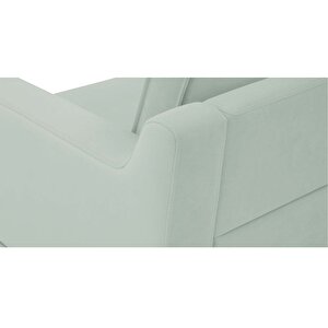 Klem Slim 283 X 257 Köşe Ahşap Ayak - Kadife Çağla Yeşili