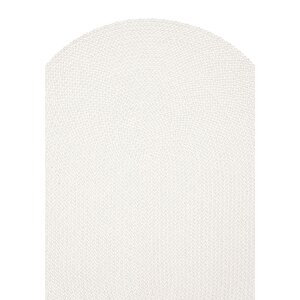 Glenn 610 Beyaz Banyo Halısı Antre Hol Halısı Hasır Dokulu Oval Banyo Paspas Mutfak Halısı 100x150 cm