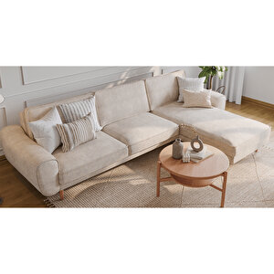 Klem 306 X 171 Köşe Ahşap Ayak - Doğal Doku Fildişi