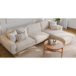 Klem 306 X 171 Köşe Ahşap Ayak - Doğal Doku Fildişi