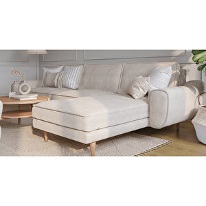 Klem 306 X 171 Köşe Ahşap Ayak - Doğal Doku Fildişi