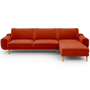 Klem 306 X 171 Köşe Ahşap Ayak - Kadife Kiremit