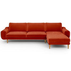 Klem 306 X 171 Köşe Ahşap Ayak - Kadife Kiremit