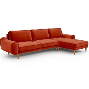 Klem 306 X 171 Köşe Ahşap Ayak - Kadife Kiremit