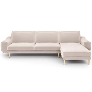 Klem 306 X 171 Köşe Ahşap Ayak - Kadife Ekru