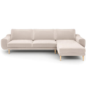 Klem 306 X 171 Köşe Ahşap Ayak - Kadife Ekru