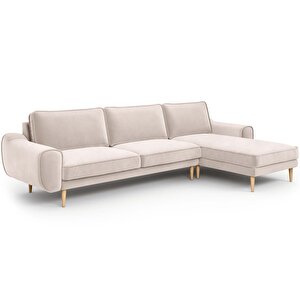 Klem 306 X 171 Köşe Ahşap Ayak - Kadife Ekru
