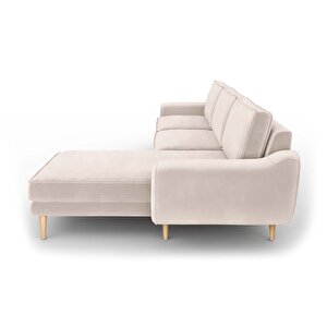 Klem 306 X 171 Köşe Ahşap Ayak - Kadife Ekru