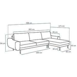 Klem 306 X 171 Köşe Ahşap Ayak - Bukle