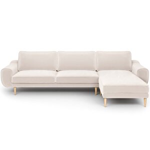 Klem 306 X 171 Köşe Ahşap Ayak - Kadife Vanilya