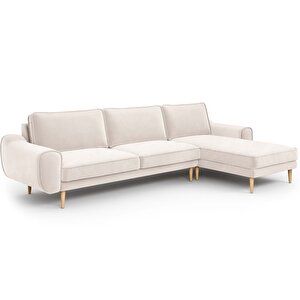 Klem 306 X 171 Köşe Ahşap Ayak - Kadife Vanilya