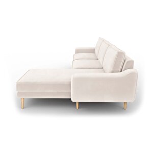 Klem 306 X 171 Köşe Ahşap Ayak - Kadife Vanilya